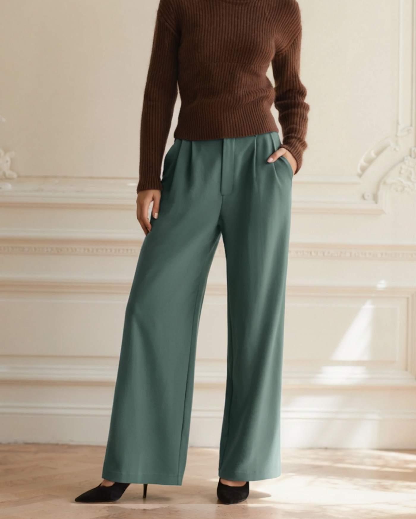 LENA | CLASSIC WIDE-LEG TROUSERS